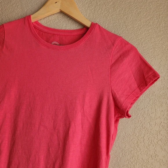 Wonder Nation Coral pink solid short sleeve shirt Size XL 14-16 - Picture 3 of 5